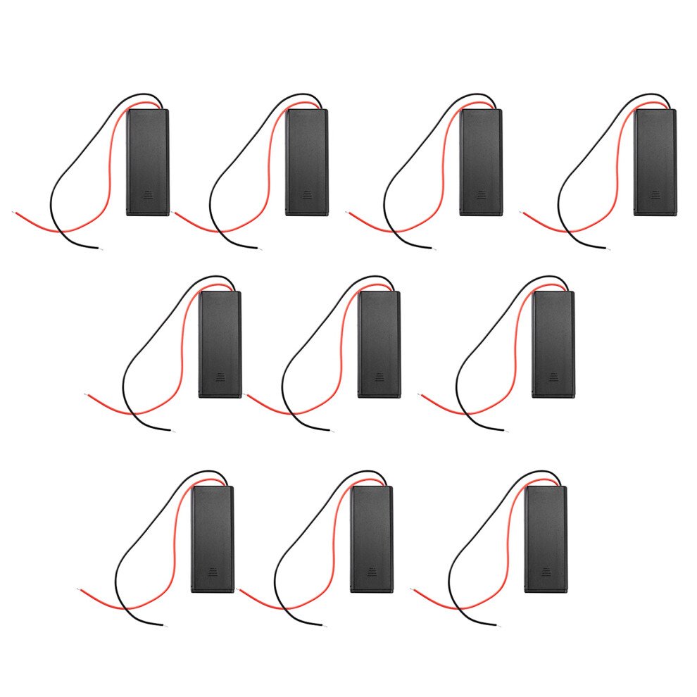10/Pcs 2 Aaa Battery Holder With Switch On Off And Back Cover 4852209367745