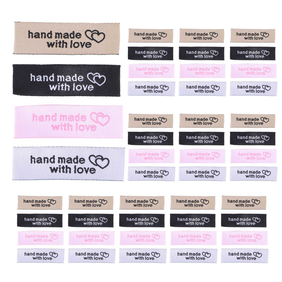 120 Pieces Personalized Sewing Labels Sew on Clothing Pattern Label (Etiquettes de couture personnalisées pour vêtements)