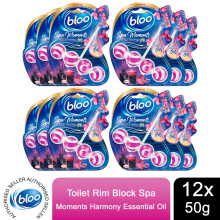 Bloo Toilet Rim Block with Essential Oils for Lasting Freshness&Cleanliness 12pk