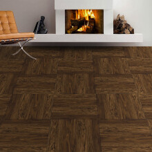 12Pcs Walnut Wood Grain Floor Tiles Self Adhesive Vinyl Flooring