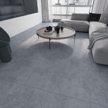 12Pcs Concrete Grey Self-Adhesive Vinyl Floor Tiles - Peel & Stick, 30cm x 30cm, Durable & Moisture-Resistant
