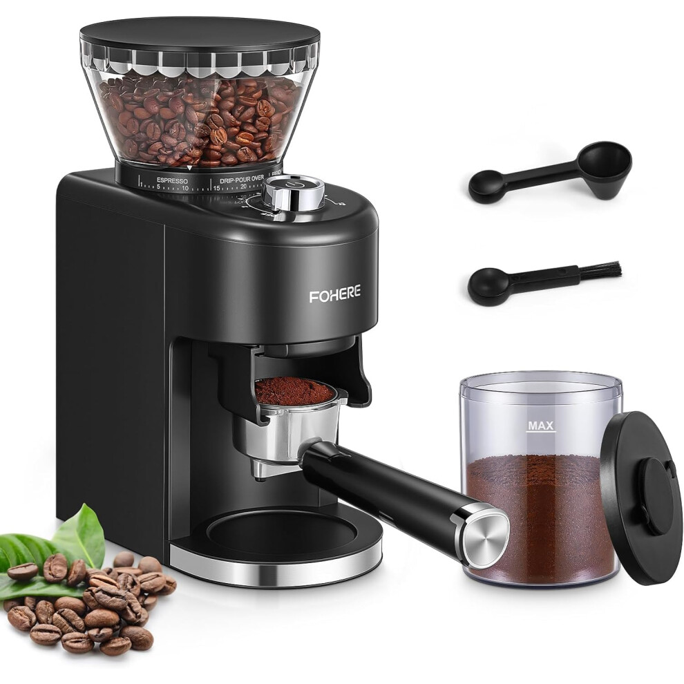 Conical Burr Coffee Grinder Electric, Coffee Bean Grinder with 35 Precise Grind Setting, Adjustable Burr Grinders, Anti-static Burr Coffee Grinder