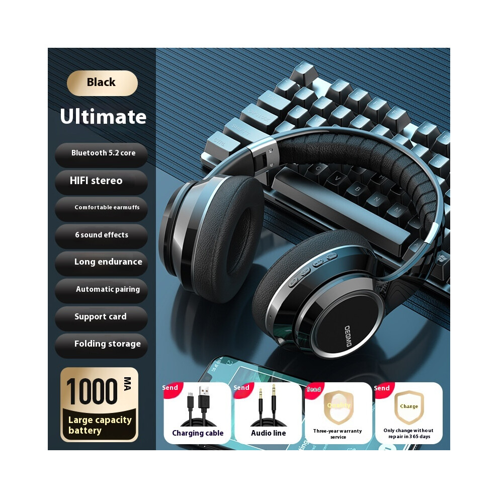 (Black) 2025 headset wireless Bluetooth network hot e-sports games clear sound quality cool trends can be plugged in for a long time-image-OPC-PG8R6KV-NEW