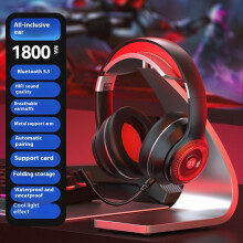 (Red) 2025 Bluetooth headset headset hot private model wireless bass e-sports gaming mobile phone