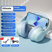 (Blue) 2025 new Bluetooth headset headset noise-canceling high-value mobile phone wireless game card