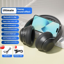 (Black) 2025 new Bluetooth headset headset noise-canceling high-value mobile phone wireless game card