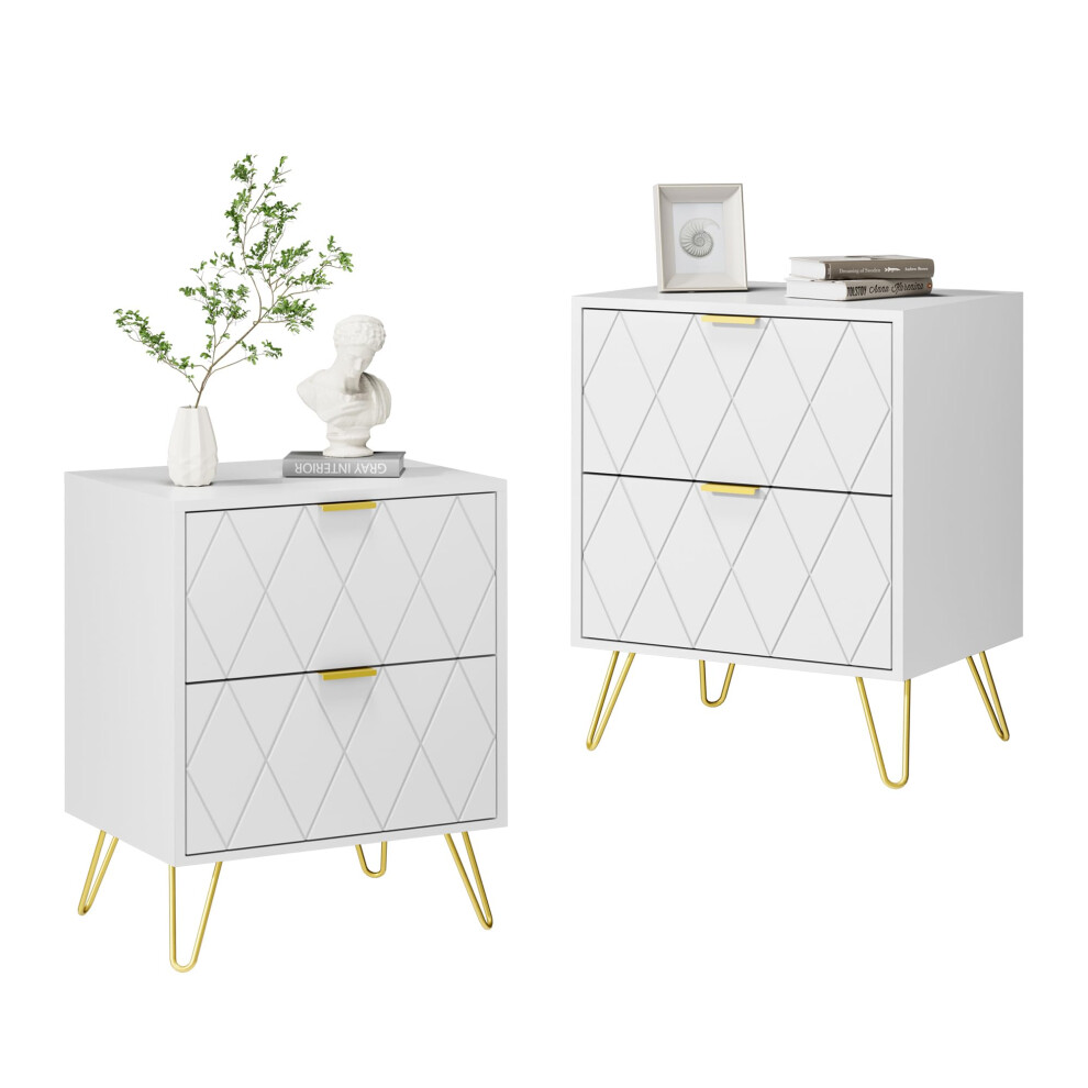 UEV Set of 2 Nightstands with Drawers