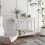 Homcom HOMCOM Wooden Console Table with Storage Shelf Two Drawers for Entryway White 1