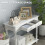 Homcom HOMCOM Wooden Console Table with Storage Shelf Two Drawers for Entryway White 4