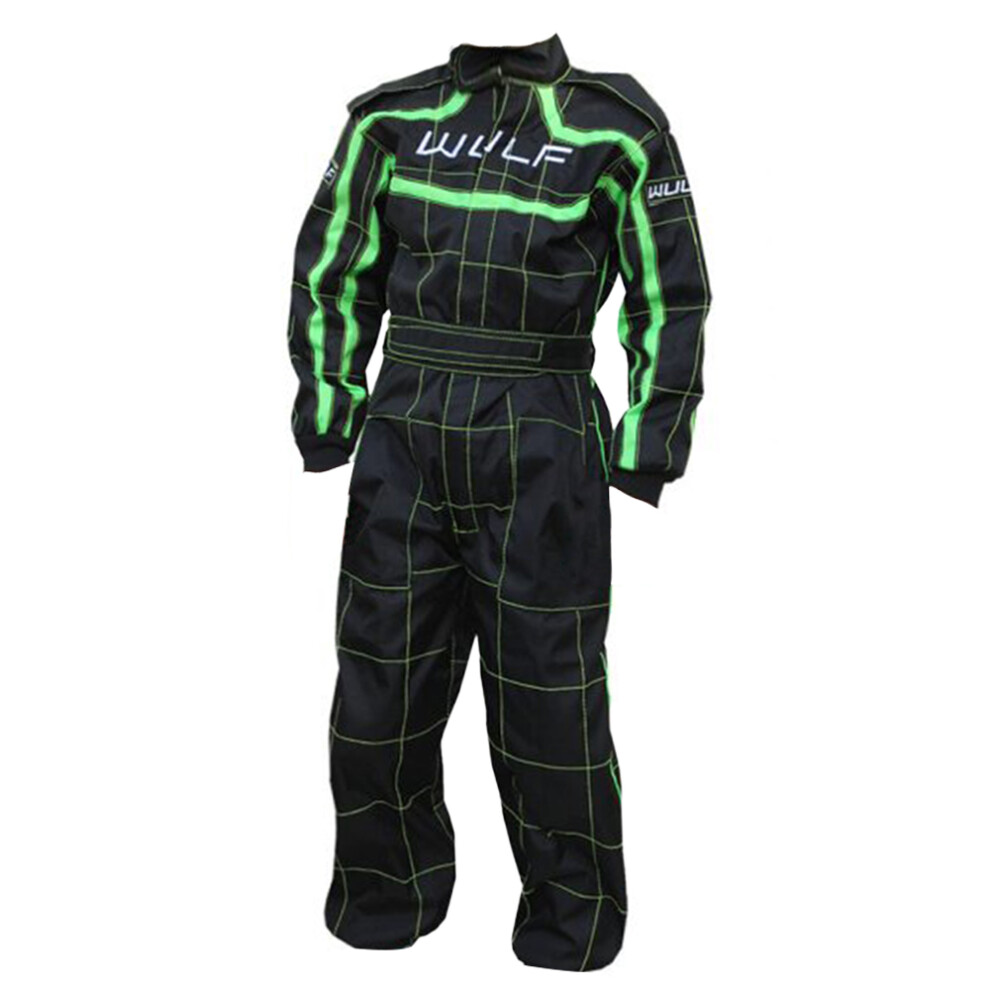 Wulfsport (Black Green, Xl) Cub Blue Kids Motocross Motorbike Kart Race Suit Blue,Green,Black