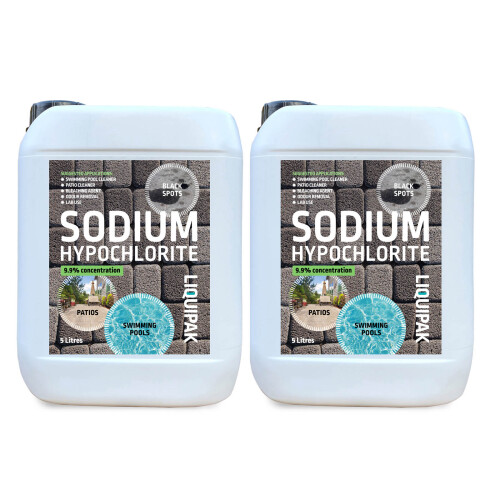 (2x5 Litres) Sodium Hypochlorite 9.9% Patio Cleaner