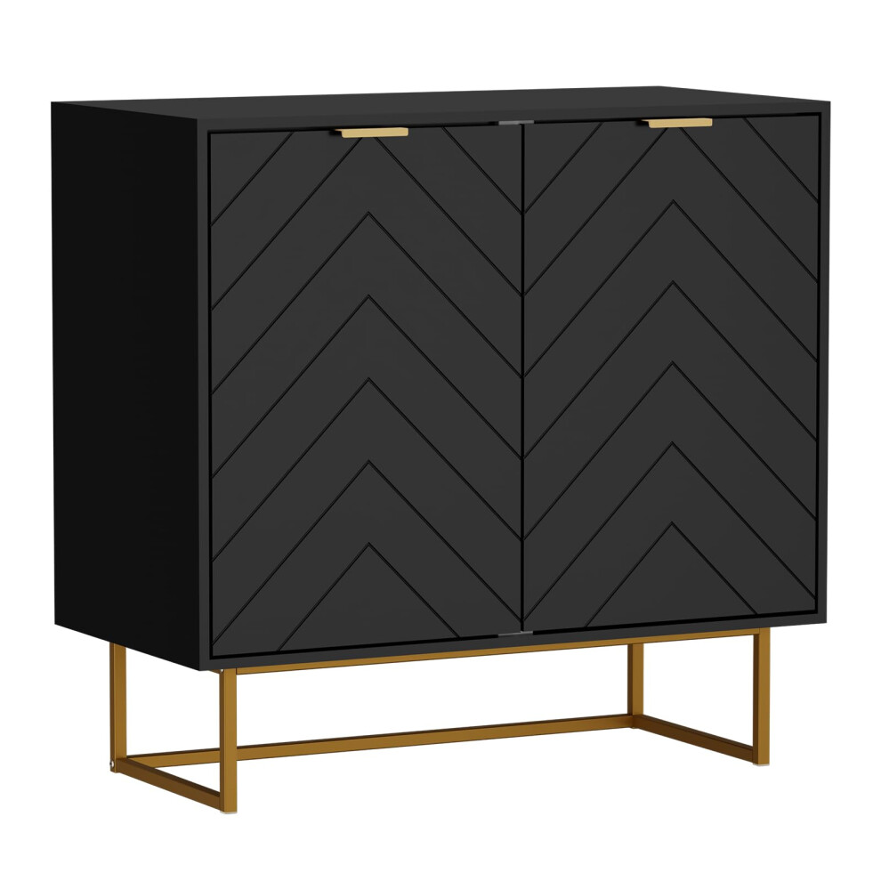 (129.99) UEV Low Sideboard with 2 Doors, Storage Cabinet