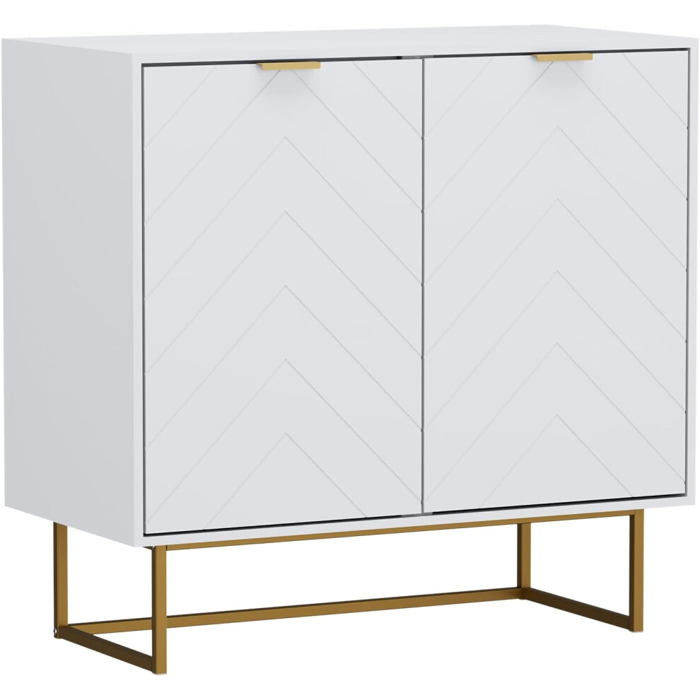 (99.99) UEV Low Sideboard with 2 Doors, Storage Cabinet