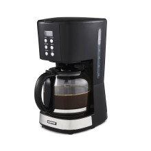 Geepas 1.5L Filter Coffee Machine 900W with Programmable Timer, Auto Shut-Off, Strength, 24h Delay Brew, Glass Carafe – GCM41504UK