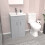 NES Home Nes Home Matte Grey 500 mm Flat Pack Basin Vanity Unit & Toilet 5