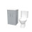 NES Home Nes Home Matte Grey 500 mm Flat Pack Basin Vanity Unit & Toilet 6