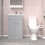 NES Home Nes Home Matte Grey 500 mm Flat Pack Basin Vanity Unit & Toilet 2