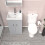 NES Home Nes Home Matte Grey 500 mm Flat Pack Basin Vanity Unit & Toilet 3