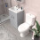 NES Home Nes Home Matte Grey 500 mm Flat Pack Basin Vanity Unit & Toilet 4
