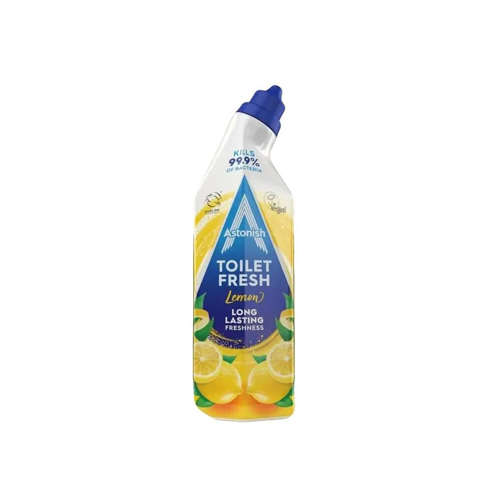 Astonish Toilet Fresh Gel Lemon, Long Lasting Freshness 750Ml
