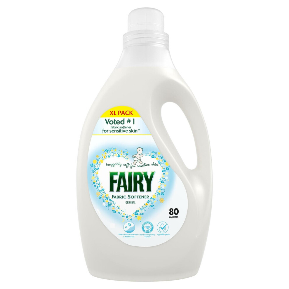 Fairy Fabric Softener Original - 80 Washes | Gentle Care & Softness For Sensitive Skin