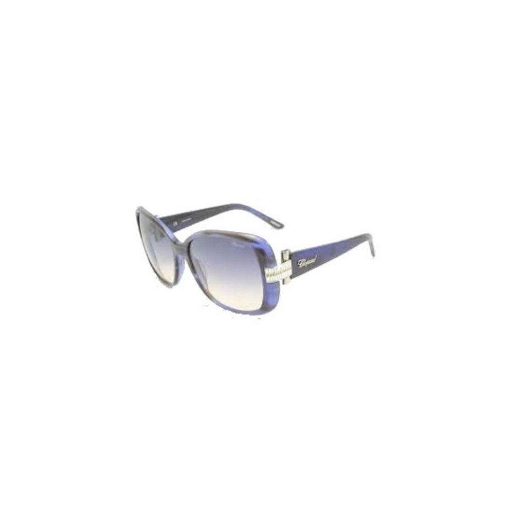 Chopard Sunglasses SCH133S 0WTG, Blue with silver diamond arm link