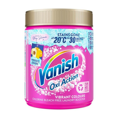 Vanish Vanish Gold Oxi Action Multi Power σκόνη πλυσίματος για χρωματιστά υφάσματα 850g Ροζ