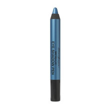 Blauwe metallic oogschaduwstift. Mengbare zachte sterke metallic oogkleur