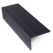(2.7m, Matt Black) Aluminium 30mm x 20mm Stair Nosing Retro Fit Self Adhesive - NAS - Grooved