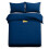 True Face (Royal Blue - Double) Duvet CoverSet 3Pc Bedding BaseSheet Single Double 3