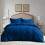 True Face (Royal Blue - Double) Duvet CoverSet 3Pc Bedding BaseSheet Single Double 4