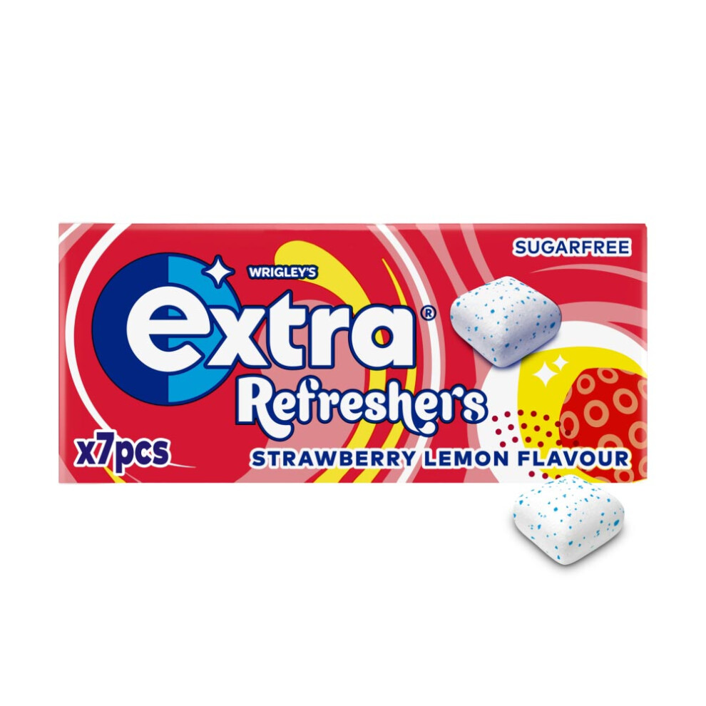Extra Refreshers Strawberry Lemon Sugarfree Chewing Gum Handy Box 7 Pieces-image-OPC-PG8RN59-NEW