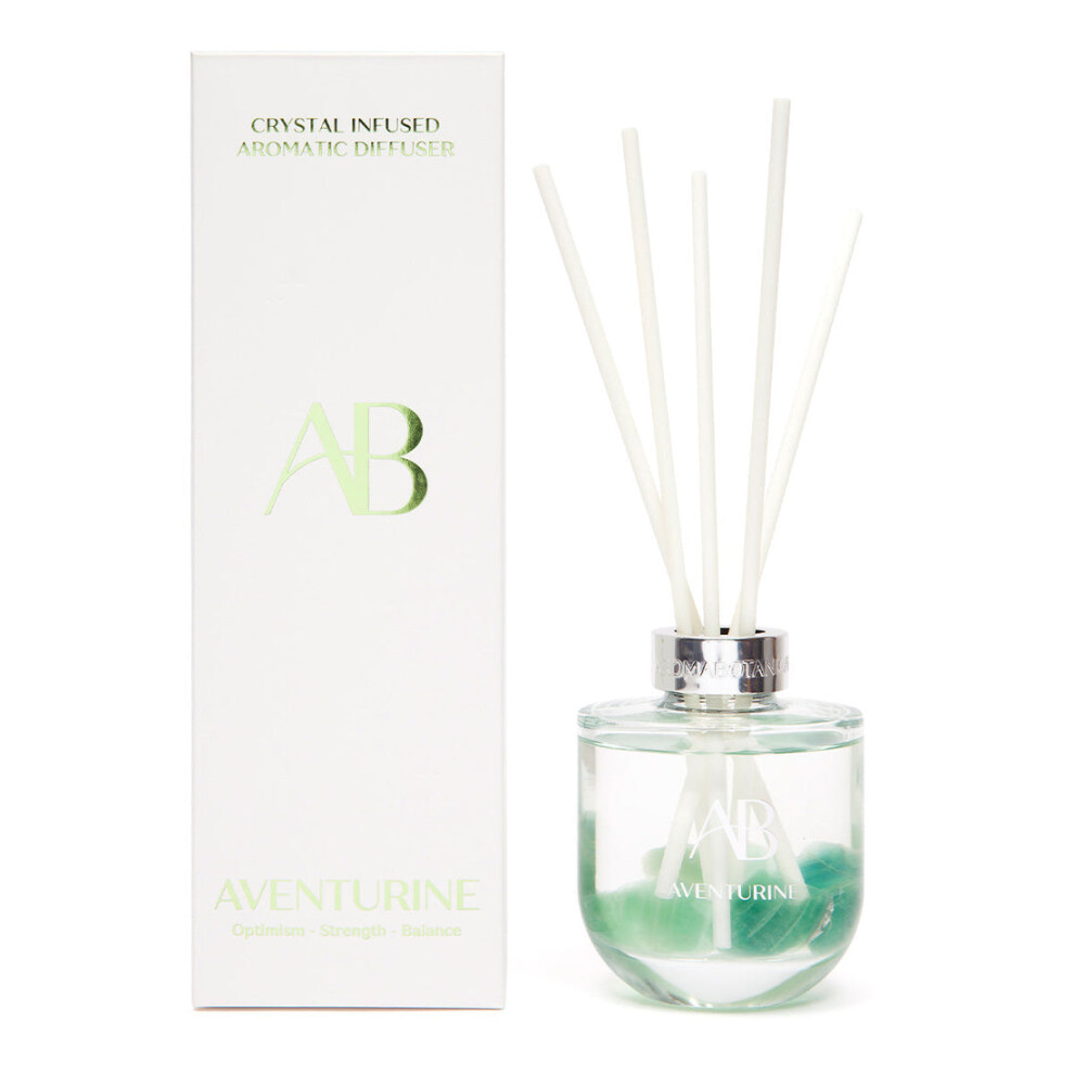 Home Fragrance Co. Aromabotanical Crystal Infused Reed Diffuser - Aventurine