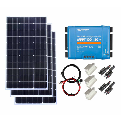 Victron 375w Mono Solar Panel Kit Charging MPPT Smart Controller Battery Z-Mount