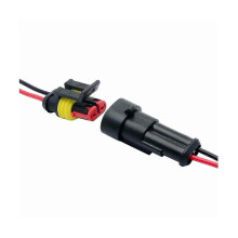 (As show, One size) 5 Pair 2 Pin Way Waterproof Electrical Plug Set Car Connectors With Cable For Motorcycle, Scooter M