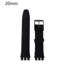 (XL, Black) For Swatch 16/17/19/20mm Band Breathable Strap Sweatproof Anti-scratch Bands
