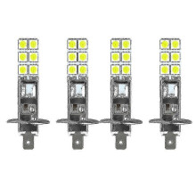 (As show, One size) 4pcs H1 6000k Super White 80w Led Headlight Bulbs Kit Fog Driving Light