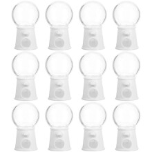 (As show, One size) 12Pcs Mini Gumball Machines Lovely Candy Dispenser Creative Wedding Candy Box Cake Decor