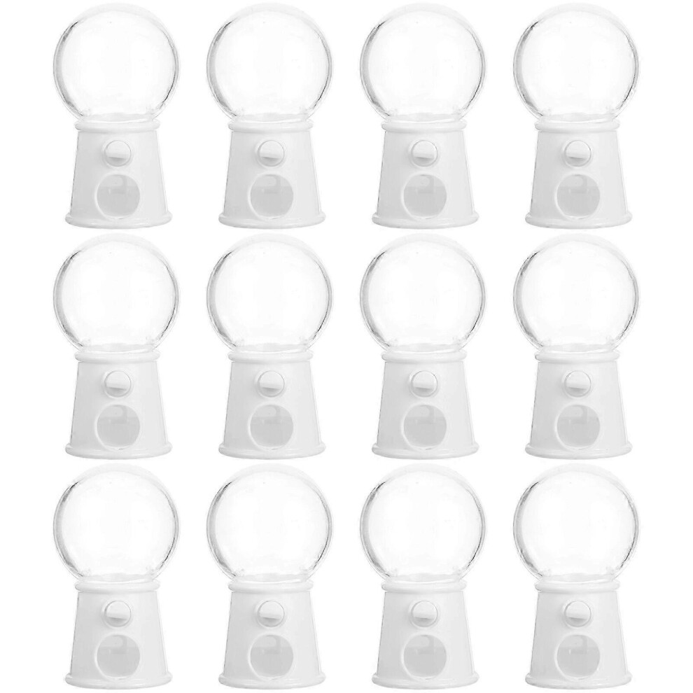 (As Show, One Size) 12Pcs Mini Gumball Machines Lovely Candy Dispenser Creative Wedding Candy Box Cake Decor 5062994736599