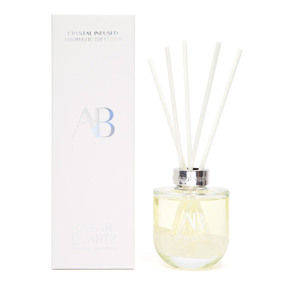 Home Fragrance Co. Aromabotanical Crystal Infused Reed Diffuser - Clear Quartz