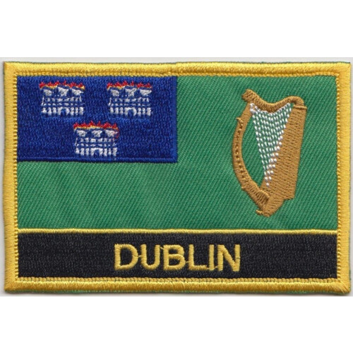 Dublin City Ireland Flag Embroidered Patch