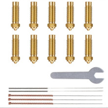 (As show, One size) 10Pcs Multi Size Nozzles for Neptune 4 Plus/Max 3D Printer, Brass Hotend Nozzles 0.4/0.6/0.8/1.0mm