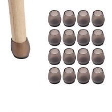 (S black round, One size) 16pcs Chair Leg Floor Protectors, Silicone Covers To Protect Floors Felt Bottom Furniture Non Slip Protector Pads Caps