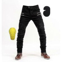 (EU-XL, black) Pants Motorcycle Pants Men Moto Jeans Protective Gear Riding Touring Motorbike Trousers Motocross Pants Moto Pants