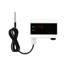 (As show, One size) WiFi Temperature Sensor Tuya Thermometer Detector Digital Display Home Smart Life App Alert Freezer Water Alarm US Plug
