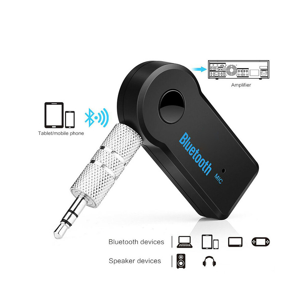 Wireless Car Bt Receiver Adapter 3.5Mm Audio Stereo Music Handsfree Headphone Receiver Handsfree Automobiles Tooth Blue 9190758837698