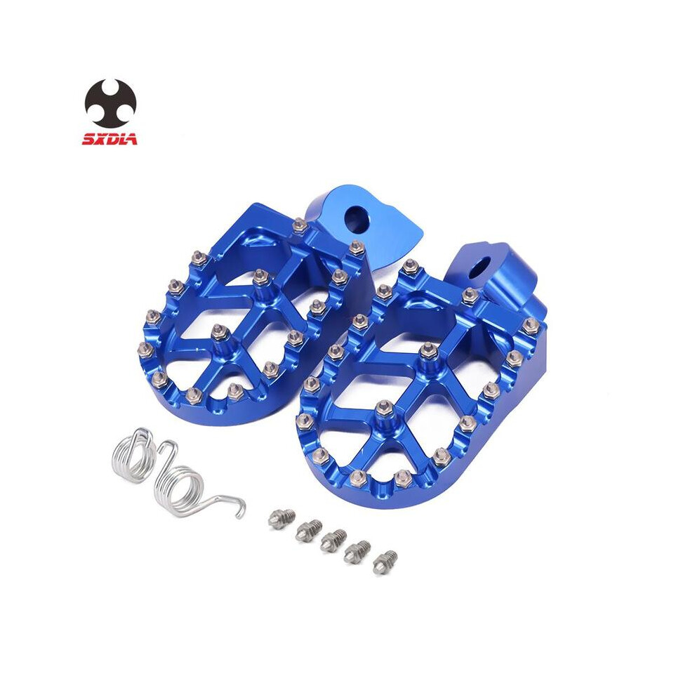 Maxpower Motorcycle Cnc Foot Pegs Pedal For Yamaha Yz 65 Yz85 Yz125 Yz250fx 150X 250F 250X 426F 450F 450F 450Fx Wr400f Wr426f Blue