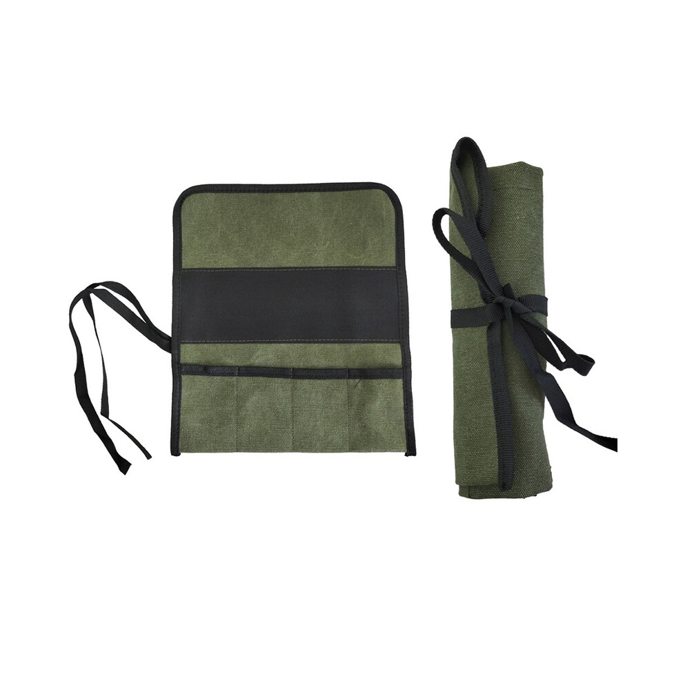 Maxpower 1Pcs Oxford Cloth Roll Up Tool Bag 33X27cm Multiple Pockets Multi-Purpose Wrench Pouch Hanging Tool For Storing Tools Grey
