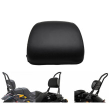 Motorcycle Passenger Backrest Black Sissy Bar Rear Leather Universal Back Rest Cushion Pad Motocross For Harley 883 1200