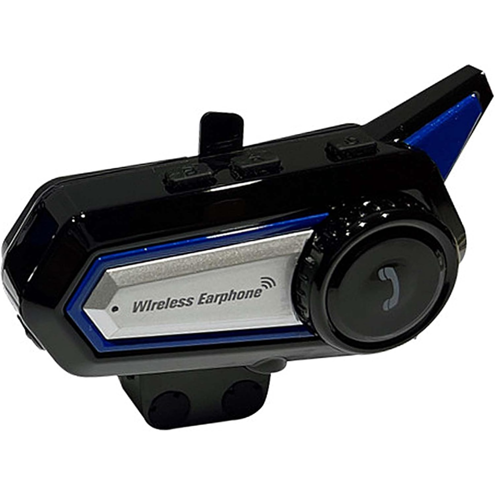 Auriculares Walkie Talkie Casco Motocicleta, Led Emergencia, Bluetooth 5.0, IP65 A Prueba Agua, Ruido Cvc (Negro)-image